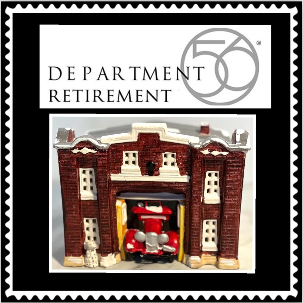 Rare Vintage Dept 56 1984 Fire Station